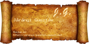 Járányi Gusztáv névjegykártya