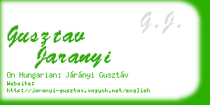 gusztav jaranyi business card