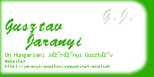 gusztav jaranyi business card